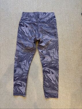 Athleta Purple Marble-Print Leggings